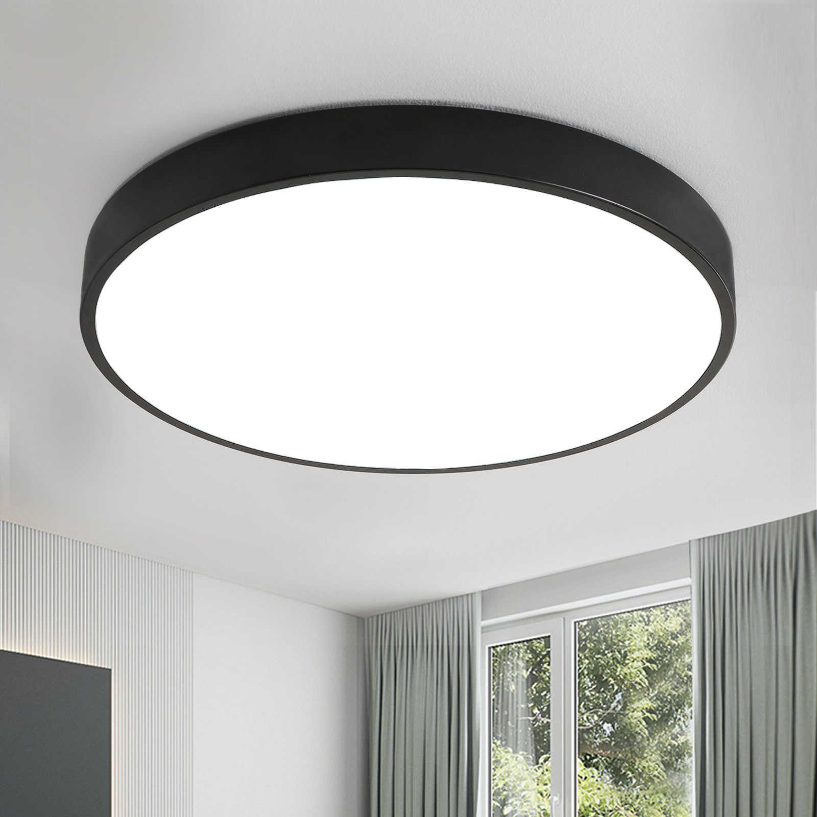 style home LED Deckenleuchte Runde Deckenlampe aus Metall, Warmweiß 3000K o günstig online kaufen