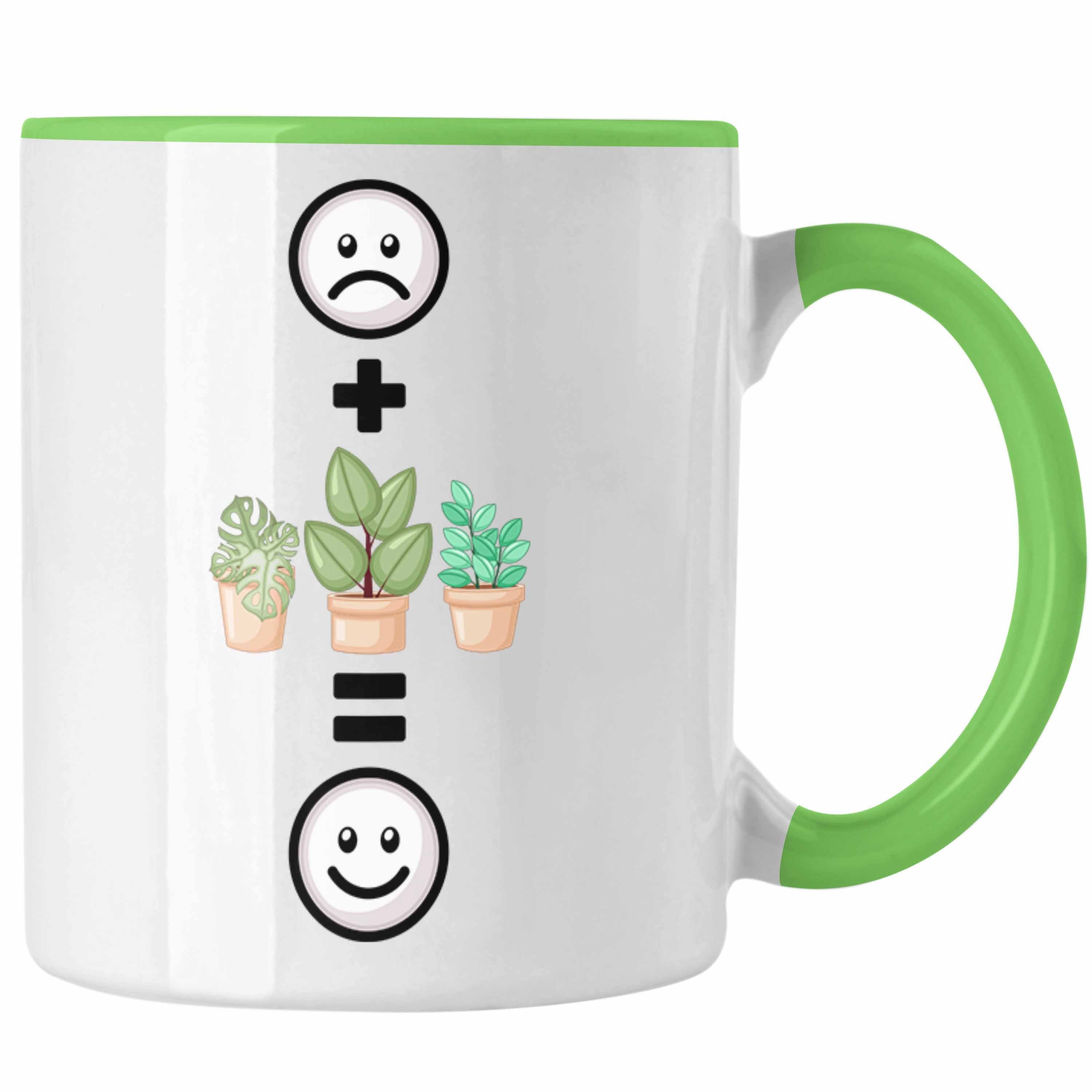 Trendation Tasse Pflanzen Tasse Geschenk für Pflanzen-Liebhaber Grüner Daumen Geburtsta