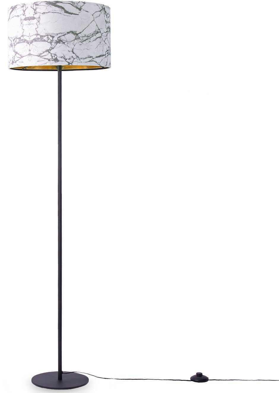 Weiß Kraft Home Stein Design 525, Marmor Stehlampe Leuchtmittel, E27 Wohnzimmer Grau Schlafzimmer Paco ohne