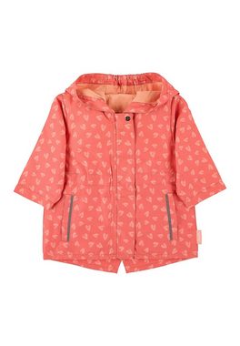 Sterntaler® Sweatjacke Baby-Jacke (1-tlg) Baby Jacke - Baby-Jacke mit Alloverdruck Herzchen in Orange - Babybekleidung mit Reißverschluss, Eingriffstaschen und verstellbarer Taillenweite