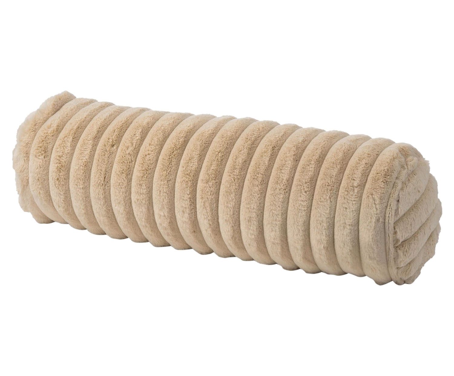 Gözze Dekokissen VITO, Steinfarben, Breitcordoptik, 20 x 60 cm, mit Füllung und Reißverschluss