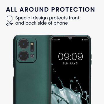 kwmobile Handyhülle Handyhülle für Honor X7a, Silikon Case metallisch schimmernd - Soft Hülle - Handy Cover