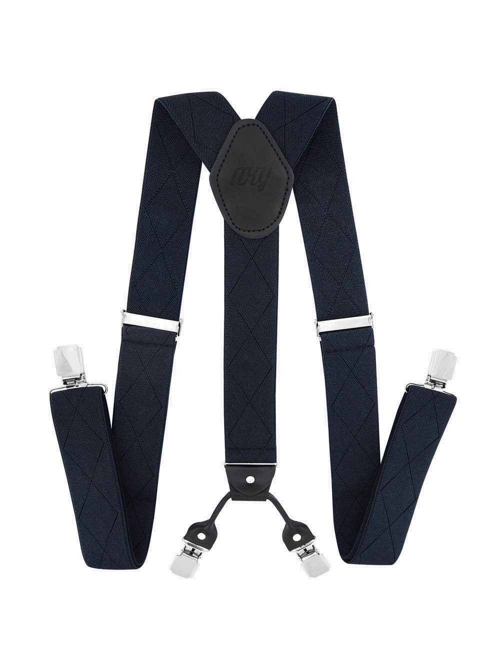 axy Hosenträger Herren Hosenträger 4 Stabile Clips Y-Form 3,5cm Breit verstellbar und elastisch 120cm Lang