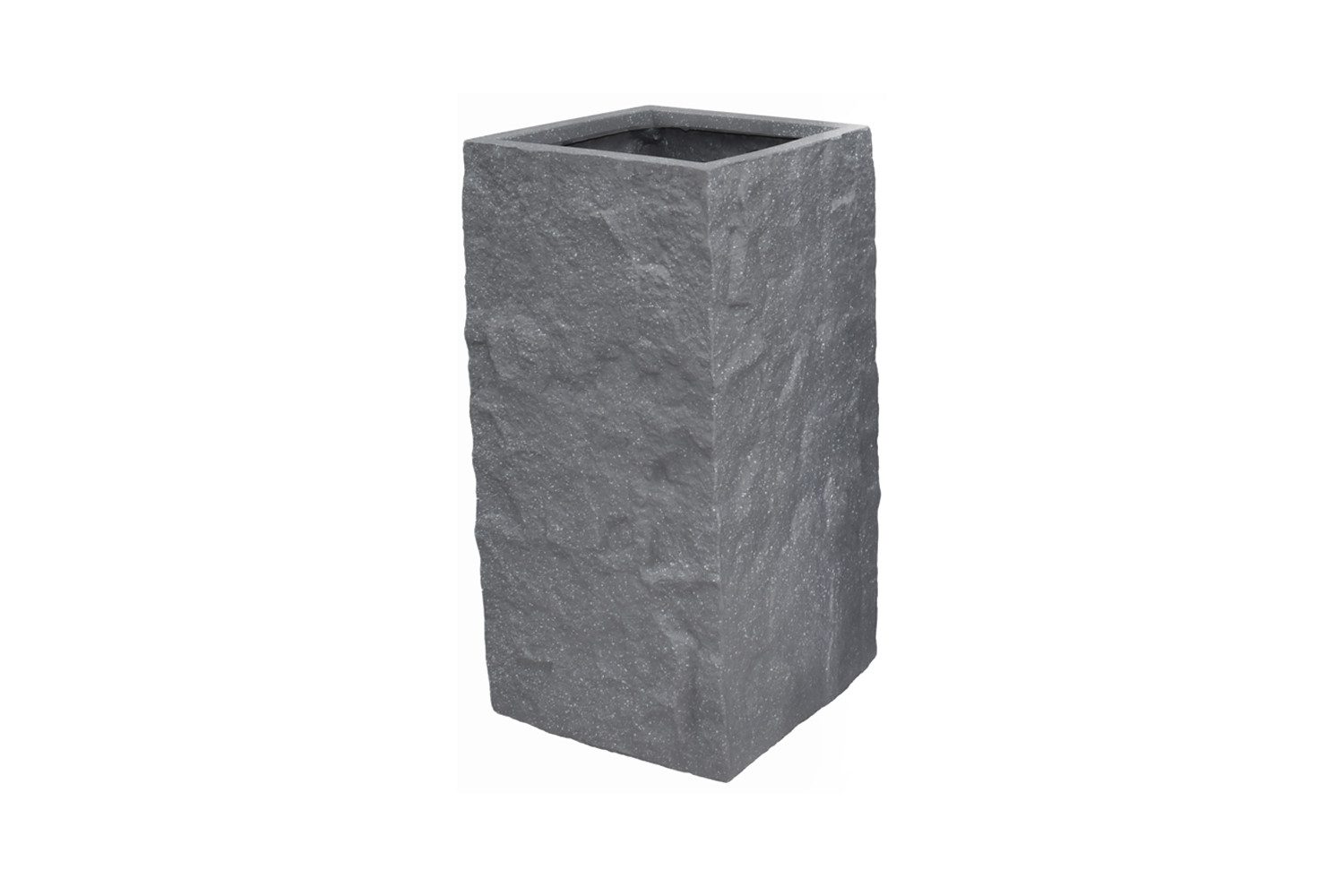 dasmöbelwerk Pflanzkübel Pflanzgefäß The Rock Pflanzkasten Blumenkasten 28x57cm Steinoptik Grau