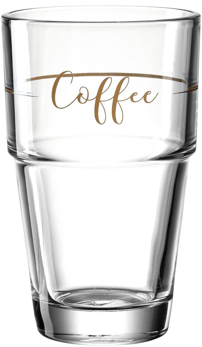 LEONARDO Latte-Macchiato-Glas Gläser-Set SOLO "Coffee", 6-tlg., Glas, 410 ml, 6-teilig