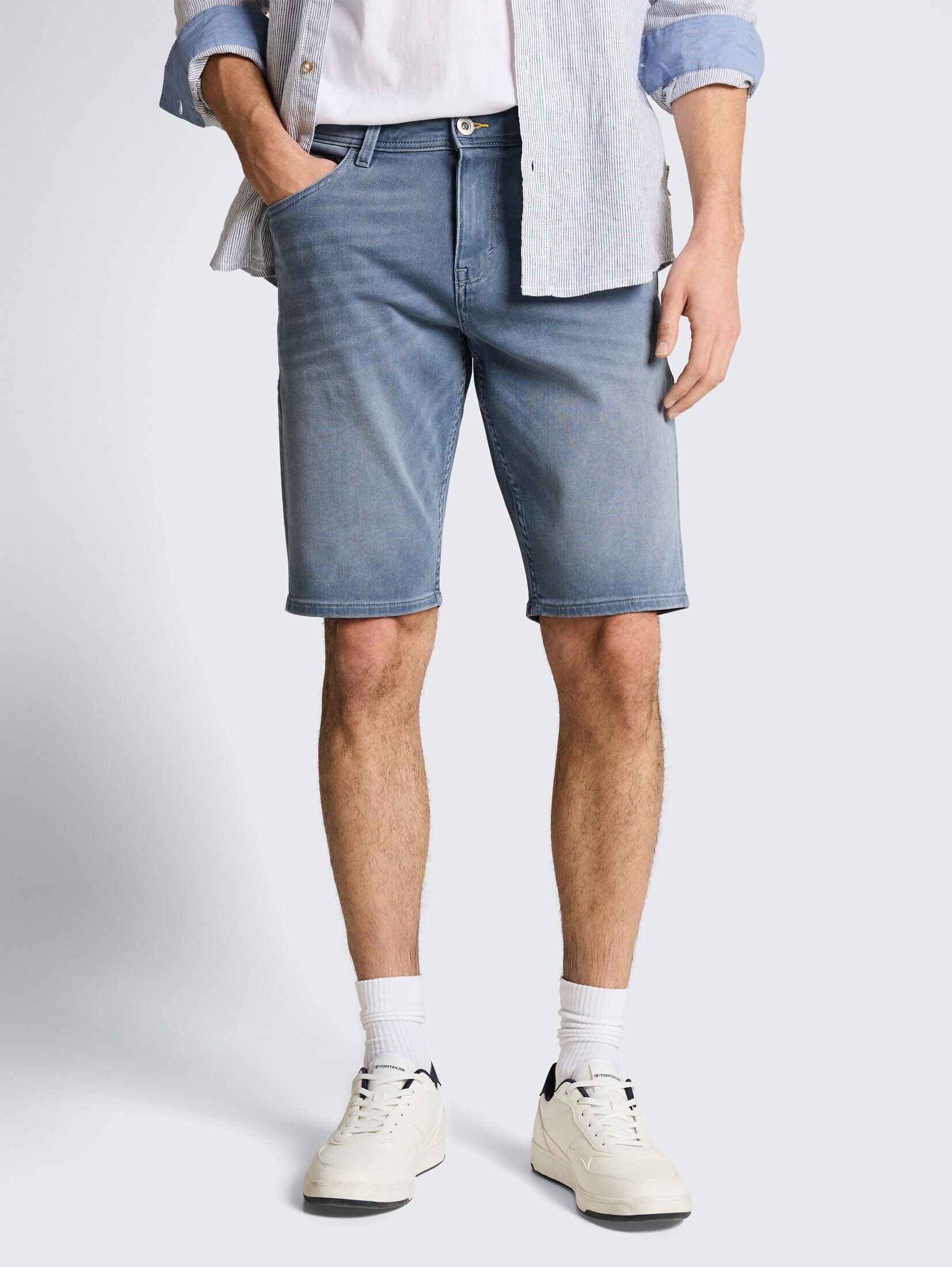 TOM TAILOR Bermudas Jeanshosen TTJOSH REGULAR SLIM Jeans Shorts mit Superstretch