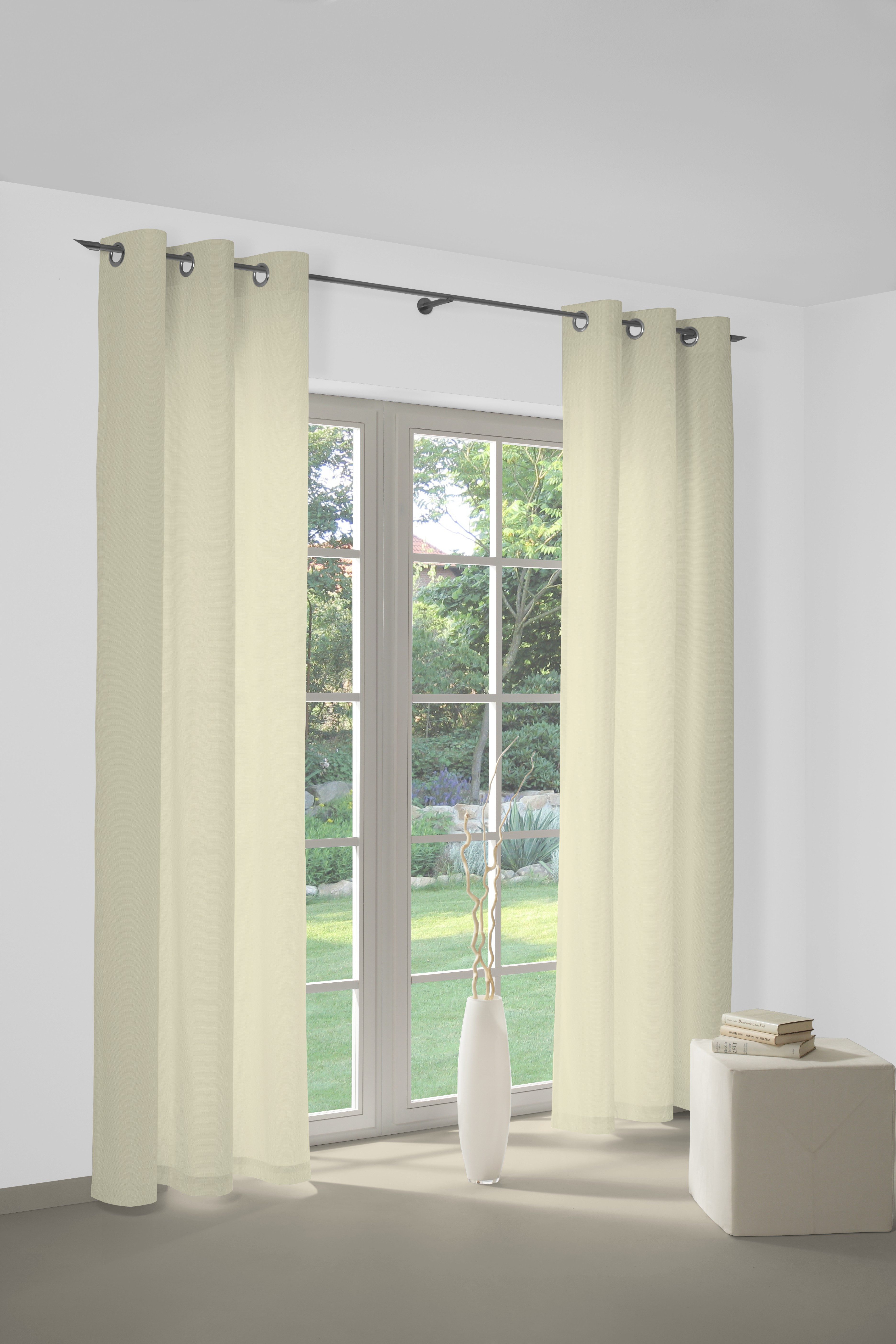 Wirth Vorhang WirthNatur (1 St), Ösen, blickdicht, 1-lagig