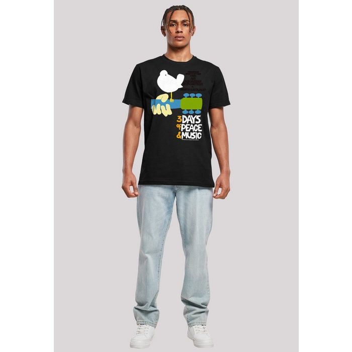 F4NT4STIC T-Shirt Woodstock Festival Poster Herren Premium Merch Regular-Fit Basic Bandshirt QN10561
