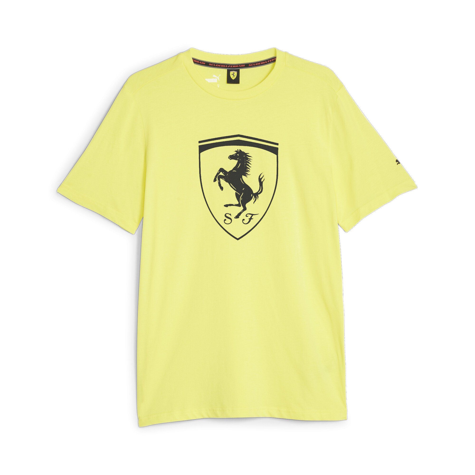 PUMA T-Shirt Scuderia Ferrari Race Big Shield Motorsport T-Shirt Herren Speed Yellow