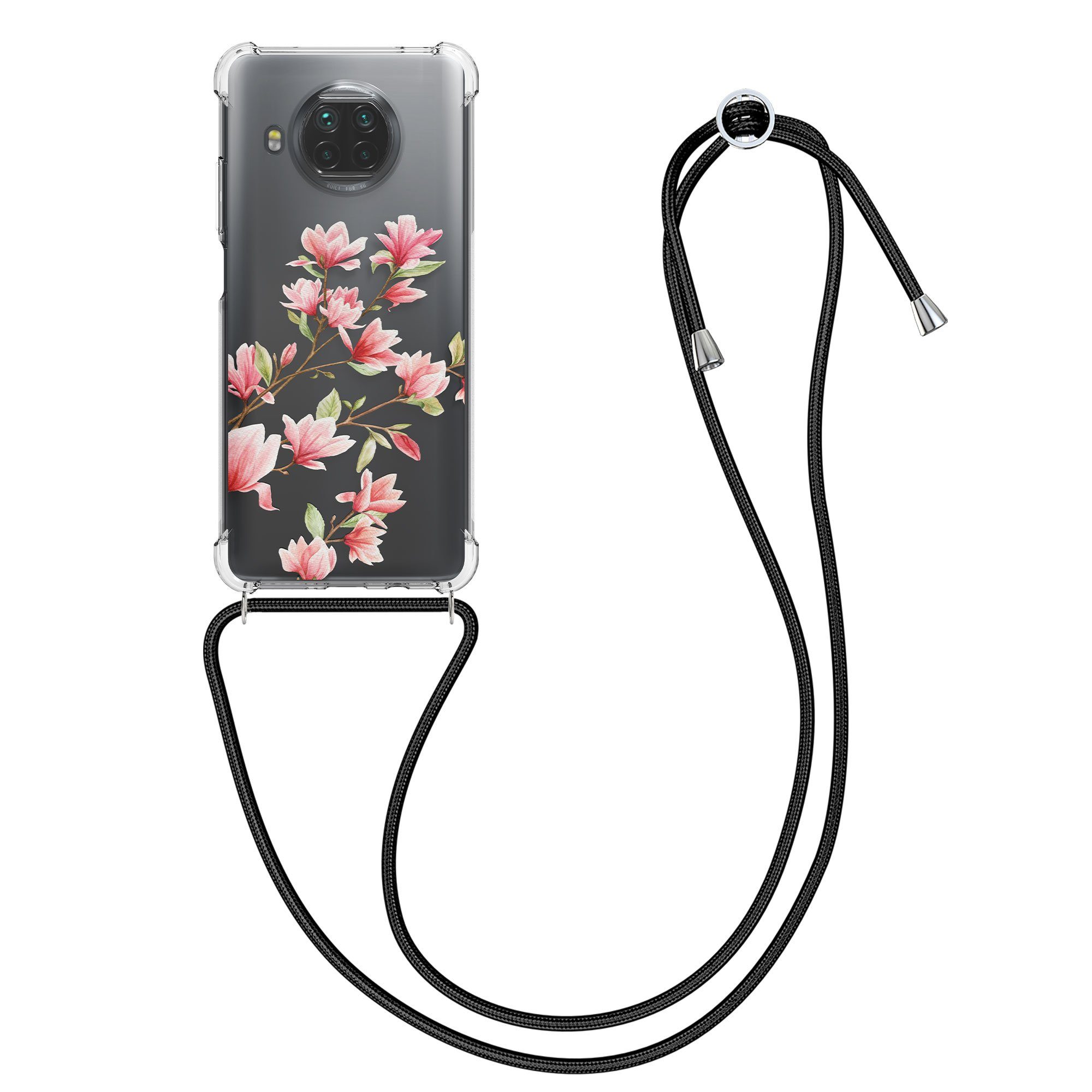 kwmobile Handyhülle Hülle für Xiaomi Mi 10T Lite, Silikon Handyhülle mit Kette - Handykette Handyband
