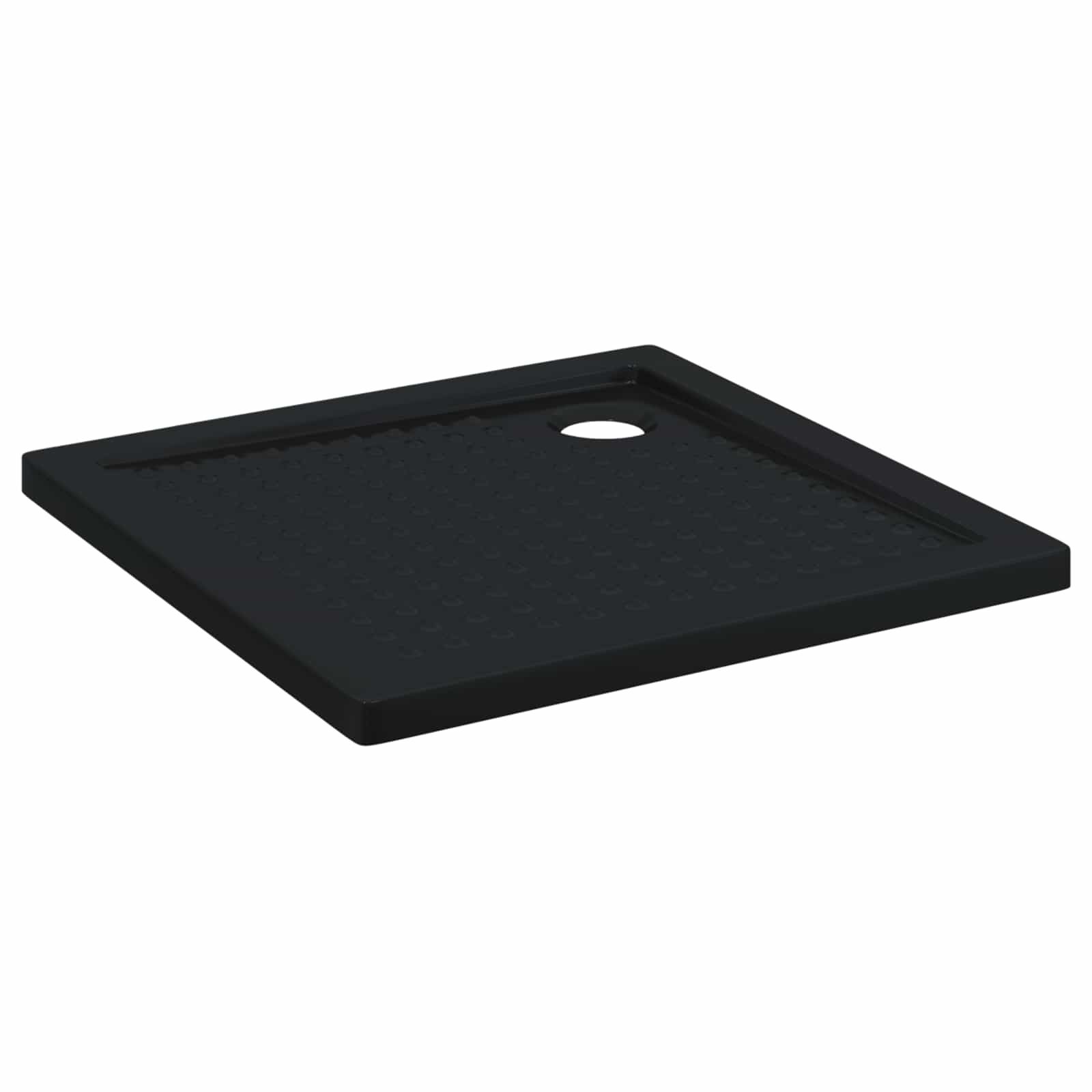 vidaXL Duschwanne Duschbodenablage mit Punkten 80 x 80 x 4 cm ABS Schwarz, Quadratisch, 1-St.