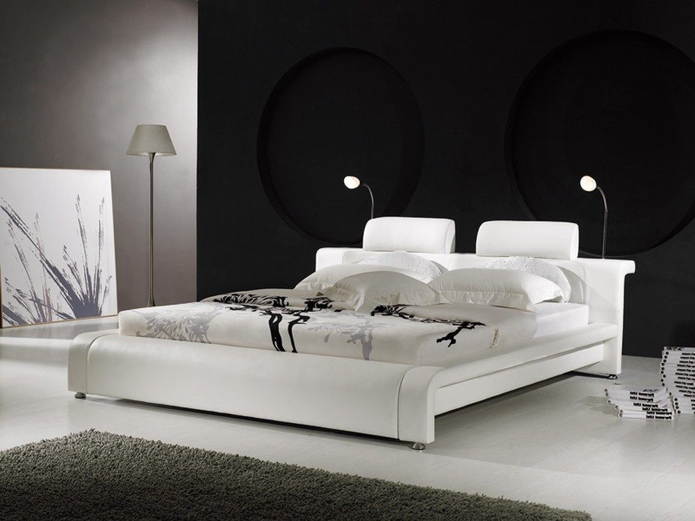 Xlmoebel Polsterbett Elegantes Doppelbett mit Lederpolsterung und modernem Design (Bett), Hergestellt in Europa