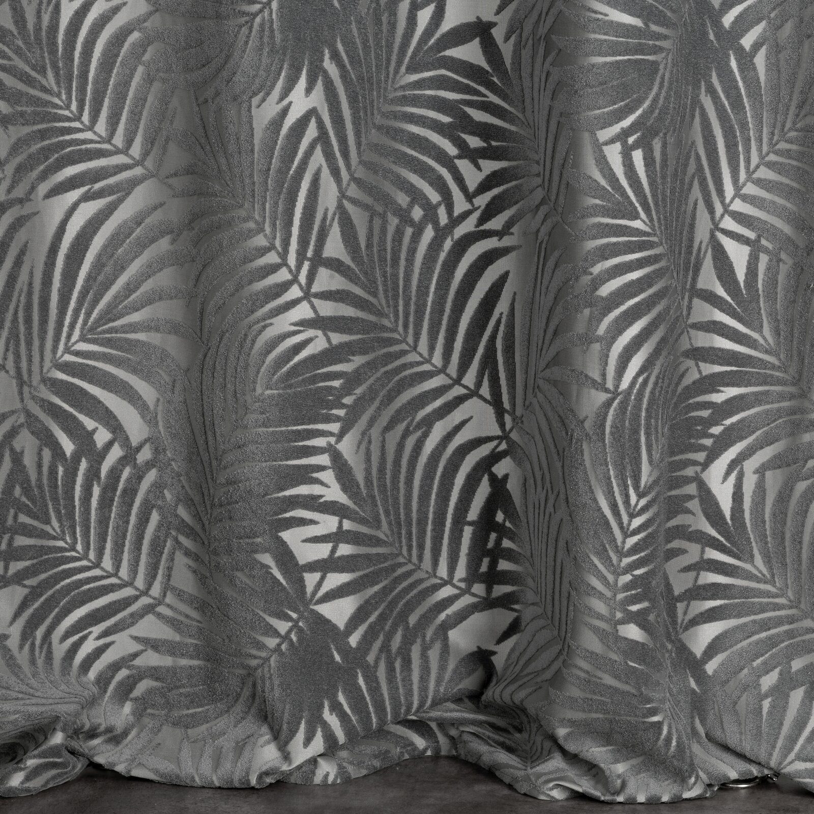 Eurofirany Vorhang Dekoschals LIVIA mit 3D-Struktur, 140 x 250 cm, Ösen, mit botanischem Muster – Bild 4 von 5