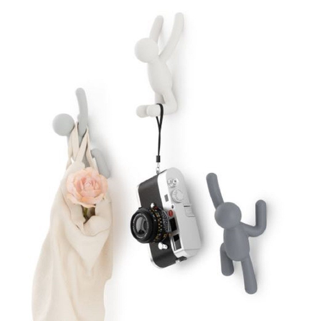 Umbra Garderobenhaken Buddy 3er Set grau günstig online kaufen