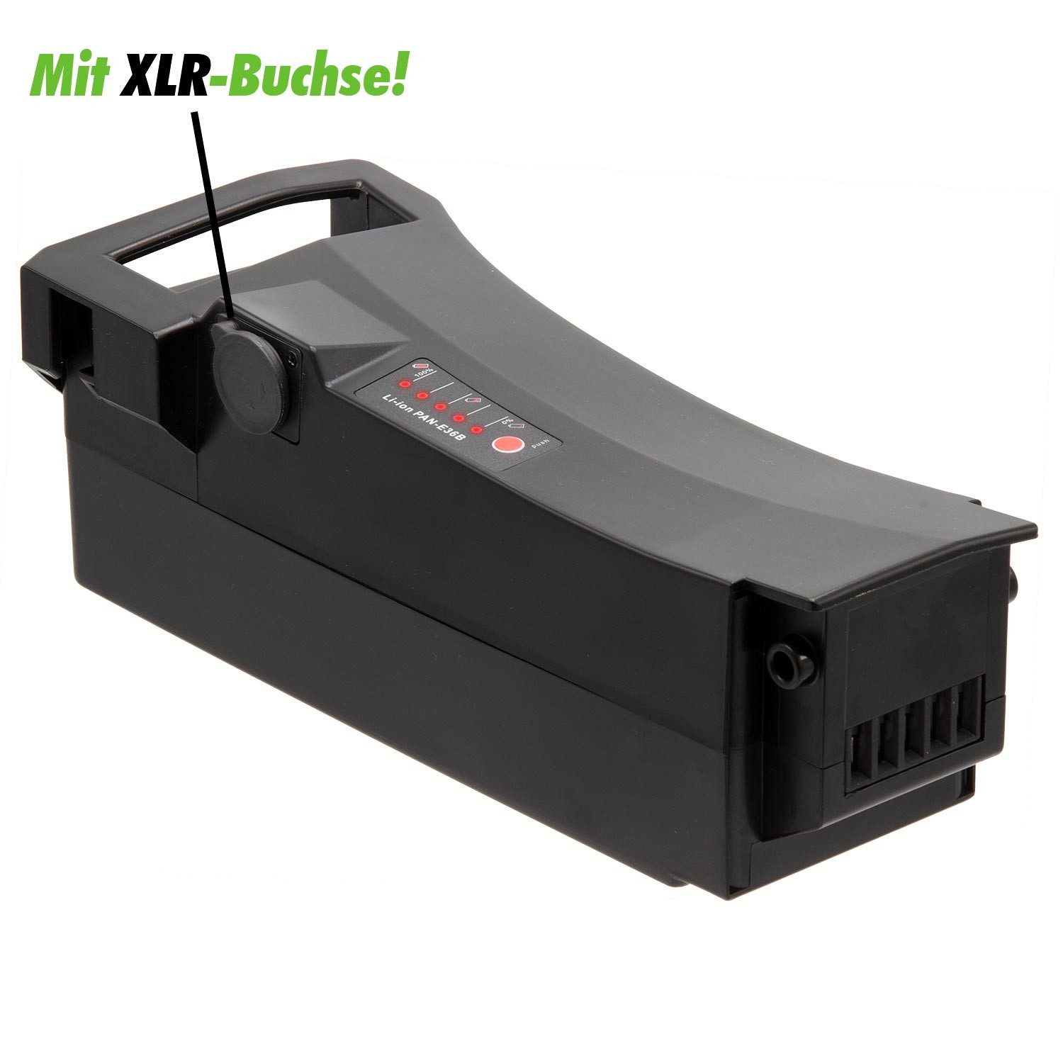 Maratron Ersatz- E-Bike Akku 10,4Ah (1 St), mit XLR-Buchse für Impulse E-Bikes von DerbyCycle, Raleigh, Kalkhoff