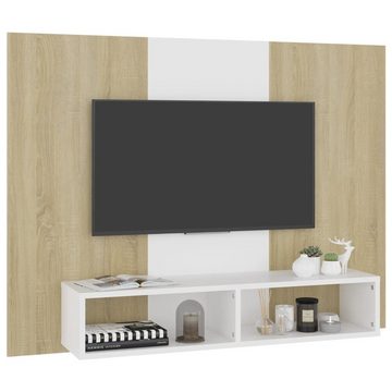 möbelando TV-Board Förderstedt (L/B/H: 120x23x90 cm), in Weiß und Sonoma-Eiche