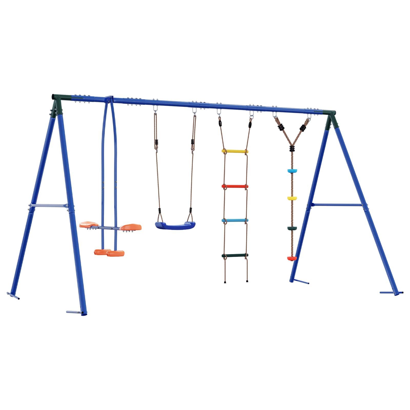 vidaXL Spielturm Outdoor Schaukelset Mehrfarbig Stahl und PE