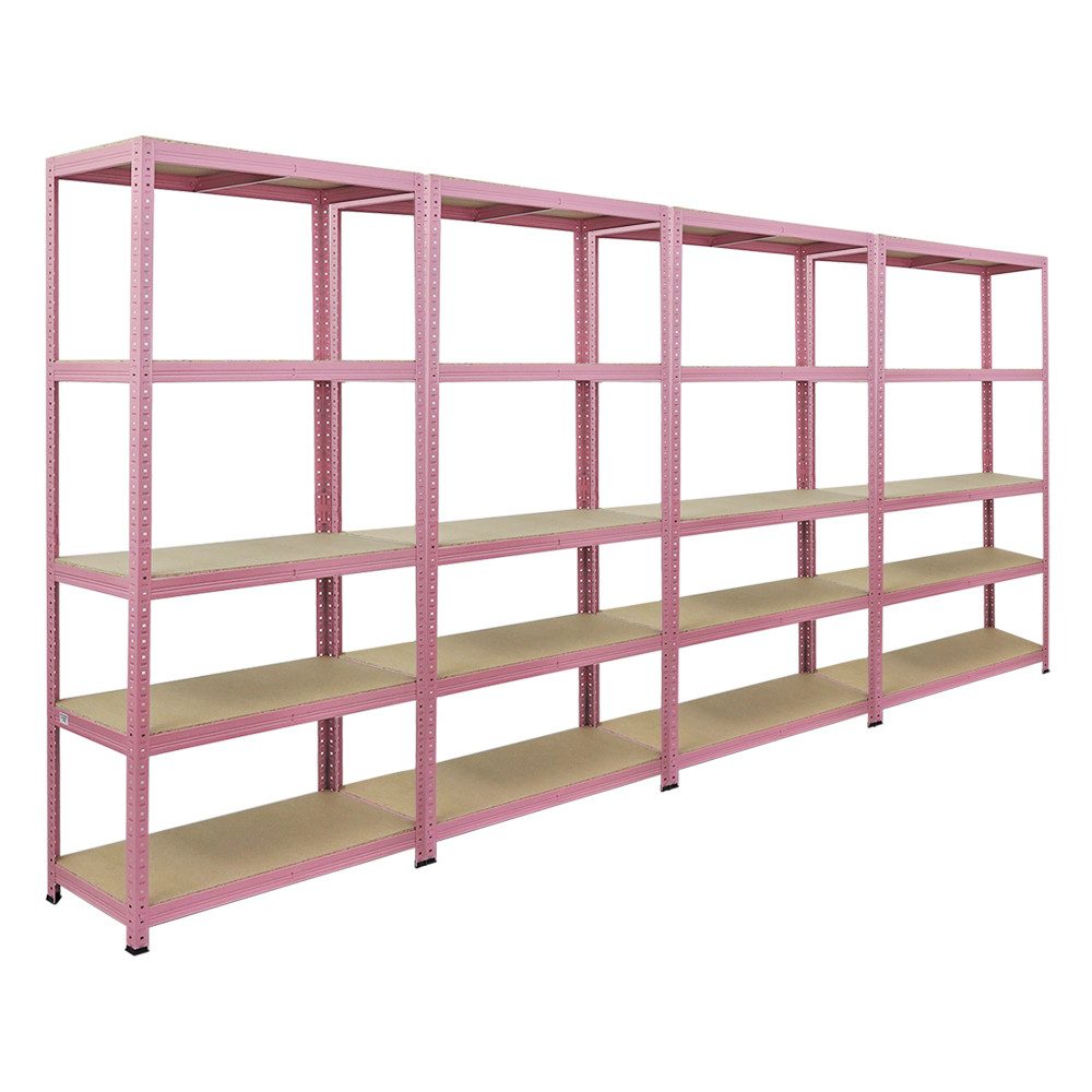 PROREGAL® Regal Mega Deal Wohnregal 180x90x40cm Fachlast 175kg 5 Ebenen, 4-tlg., Hochwertiges Wohnregal Küchenregal mit Spanplattenböden 175kg Fachlast