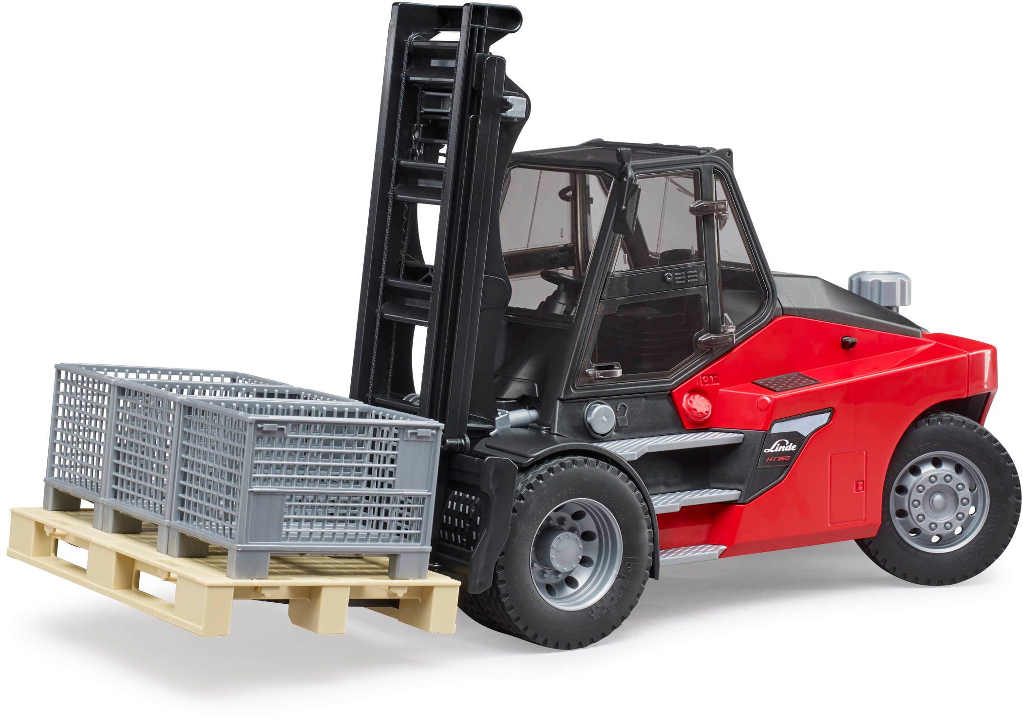 Bruder® Spielzeug-Auto Logistik Linde HT160D Stapler, Palette,3 Gitterboxen günstig online kaufen