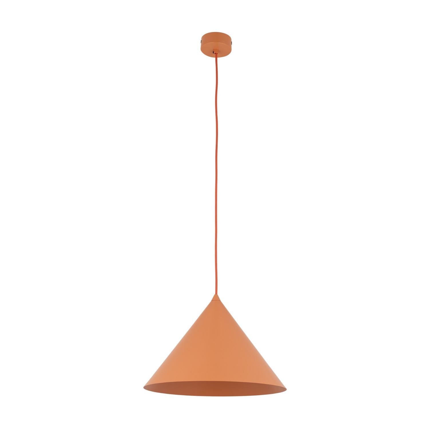 Licht-Erlebnisse Pendelleuchte CODY, ohne Leuchtmittel, Metall E27 D: 335 cm rund H: max. 160 cm Orange Modern Pendelleuchte
