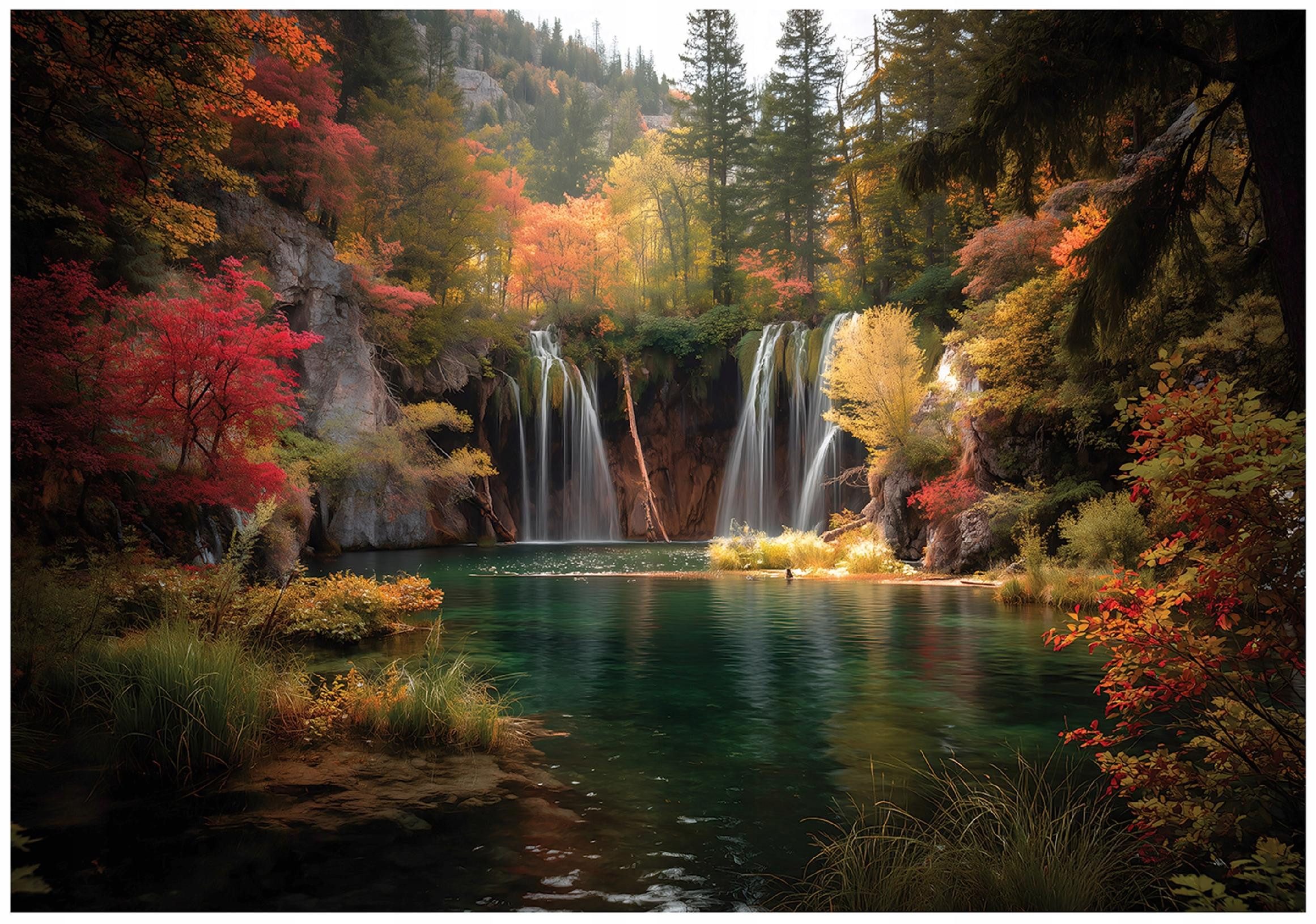 Wallarena Fototapete Wasserfall Vinyl strapazierfähig Schlafzimmer Wohnzimmer 368x254 cm, glatt, natürlich, 254 x 184 cm