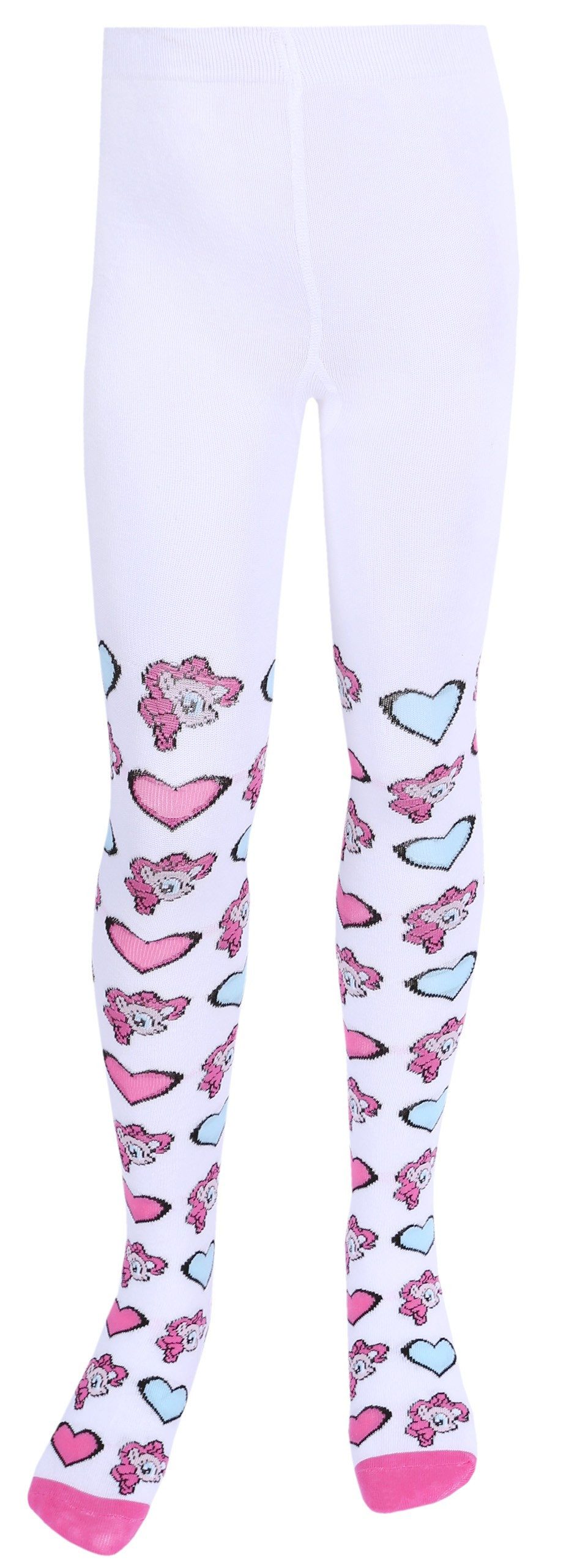 Strumpfhose Weiße Strumpfhose mit Herzmotiv My Little Pony 3-4 Jahre