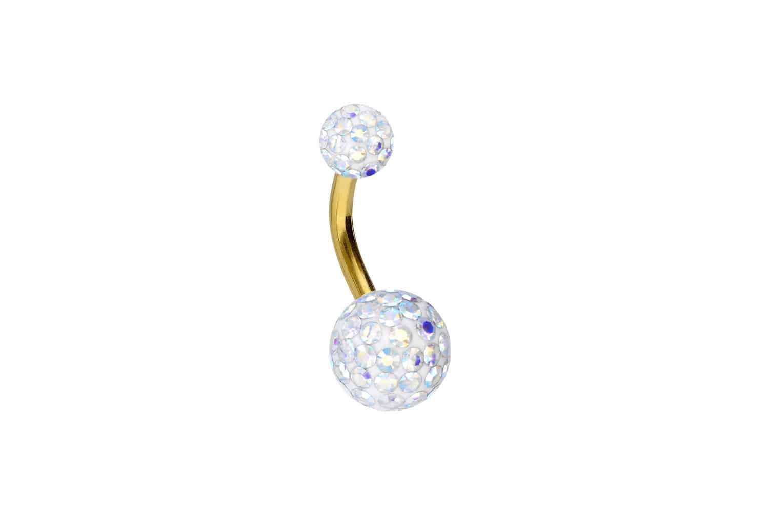 PIERCINGLINE Bauchnabelpiercing Chirurgenstahl Bananabell EPOXY-KUGELN (Bananabells, 1-tlg)