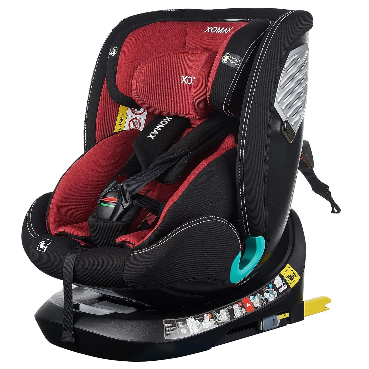 XOMAX Autokindersitz XOMAX G409 IOT black red ISOFIX Auto Kindersitz 0-36kg AUTOSITZ 360°Dr, ab: ab Geburt, bis: 12 Jahren