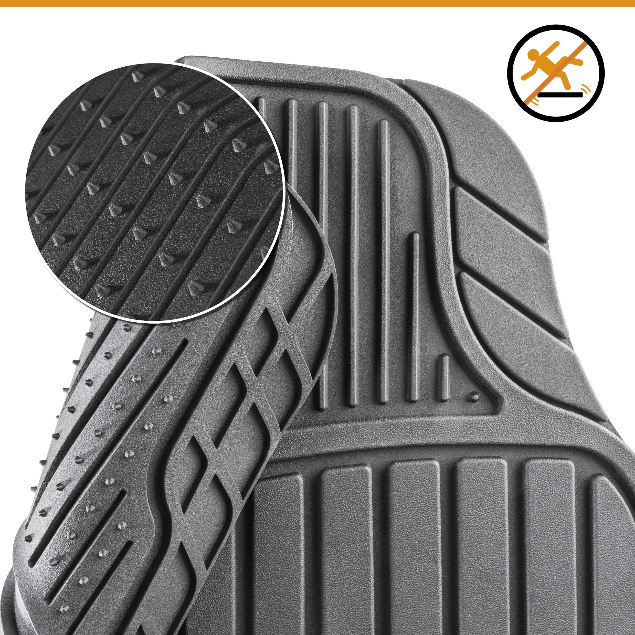CarComfort Car Floor Mats, Rubber Car Mats Set Priscus (4 pieces)