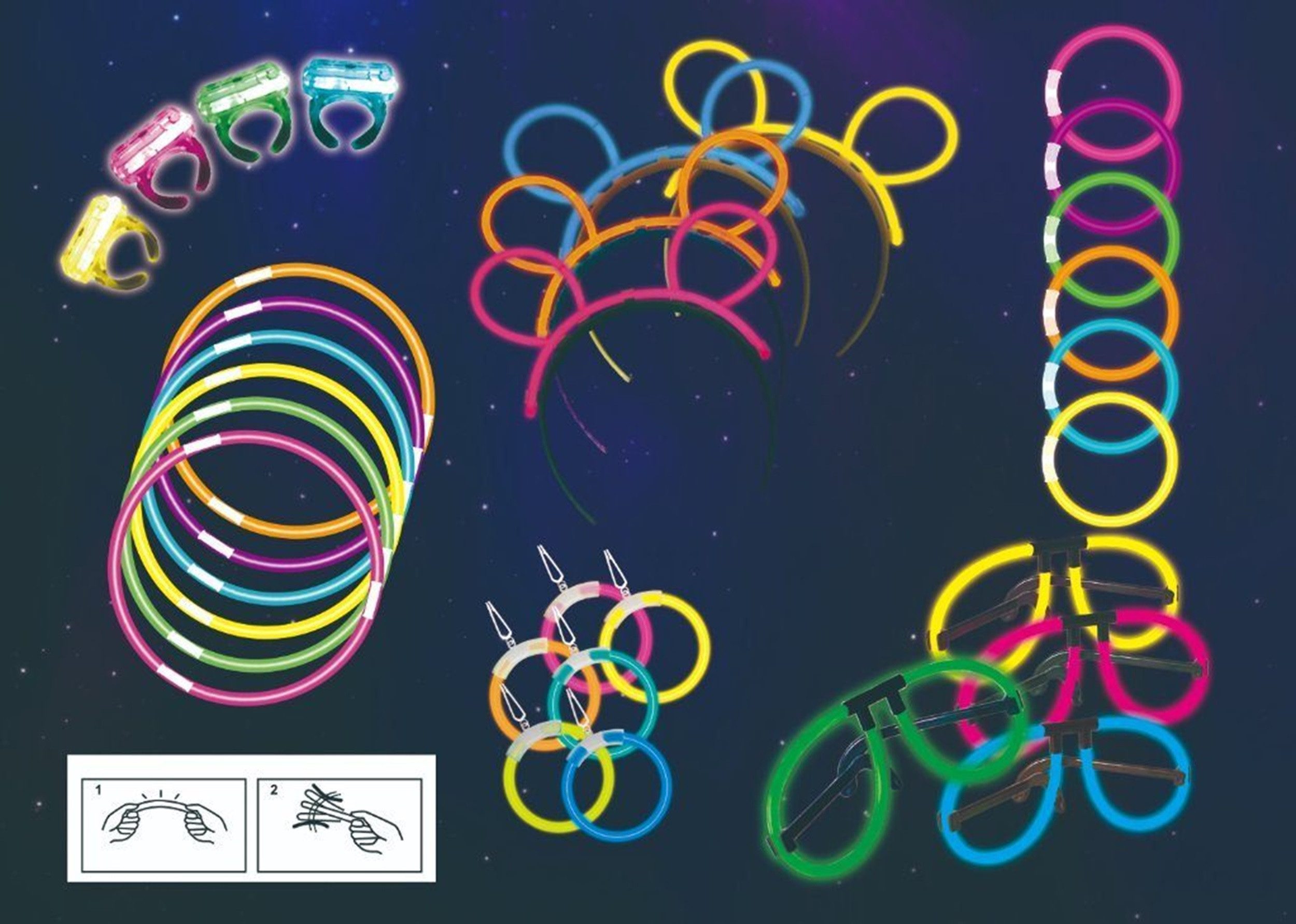 Knicklicht Mega Knicklicht Partyset, 202tlg.