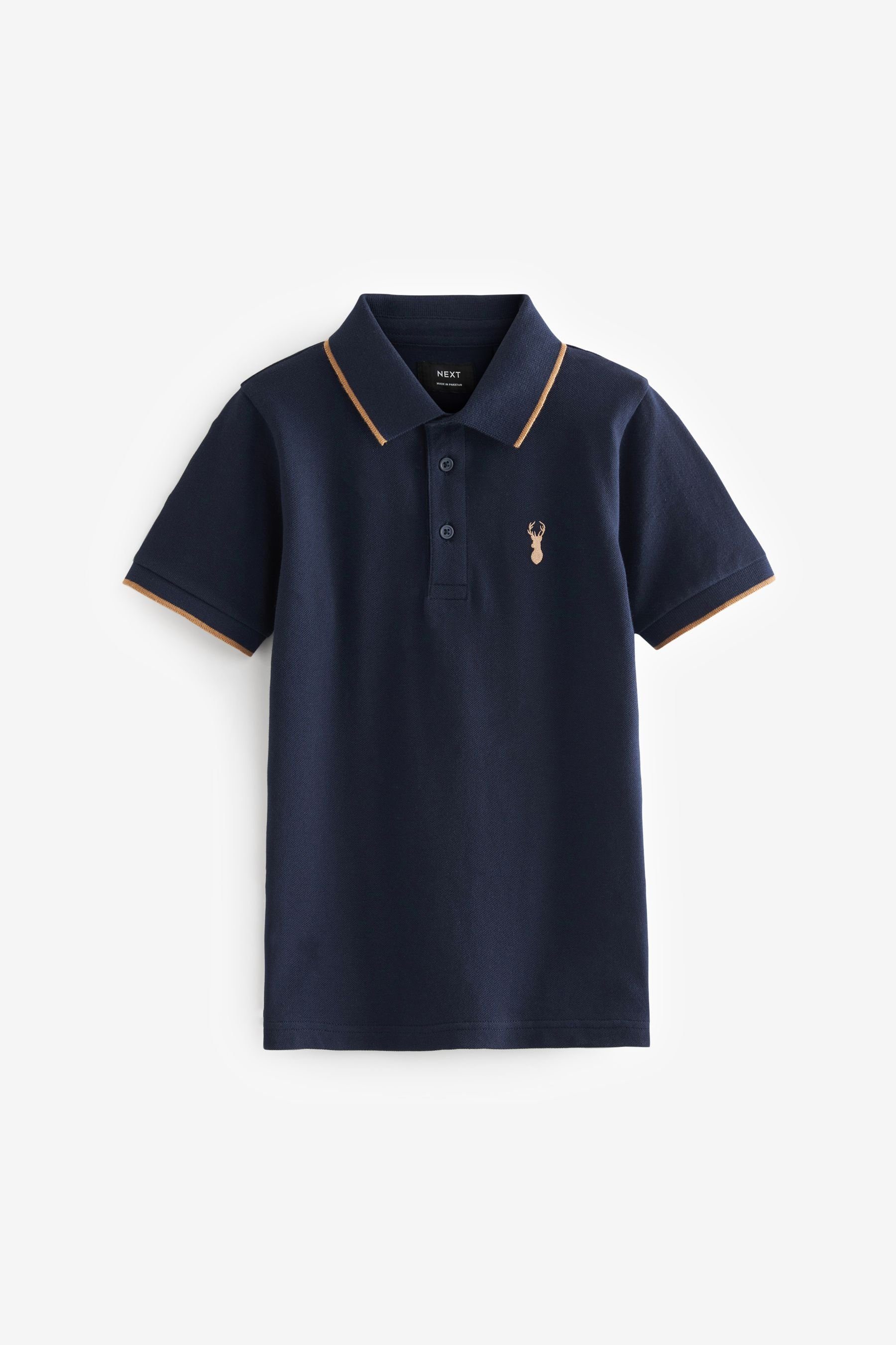 Kurzärmeliges (1-tlg) Polo-Shirt Poloshirt Next