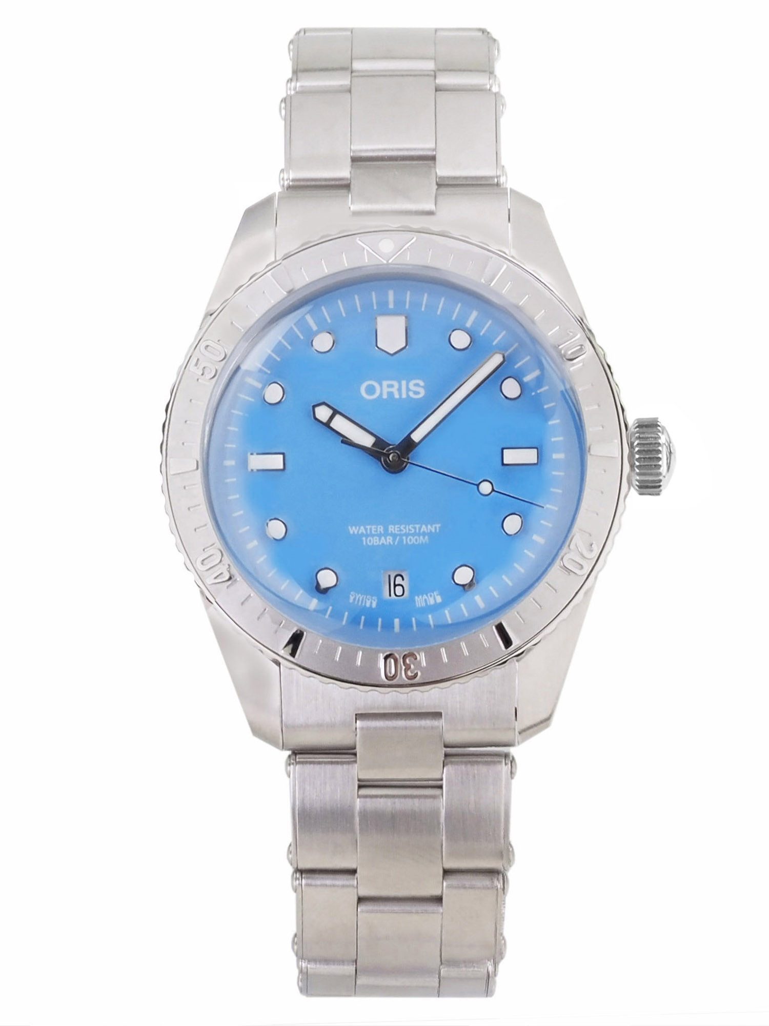 Oris Schweizer Uhr 01 733 7771 4055-07 8 19 18 Automatik 38 mm Ø Divers Sixty-Five Cotton Candy