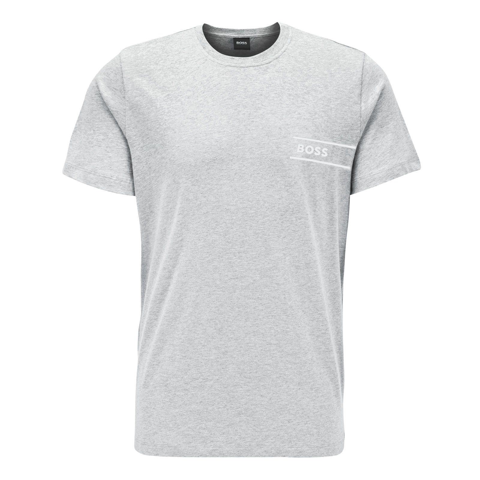 BOSS T-Shirt T-Shirt RN 24 mit Markenprint 041 silver grey