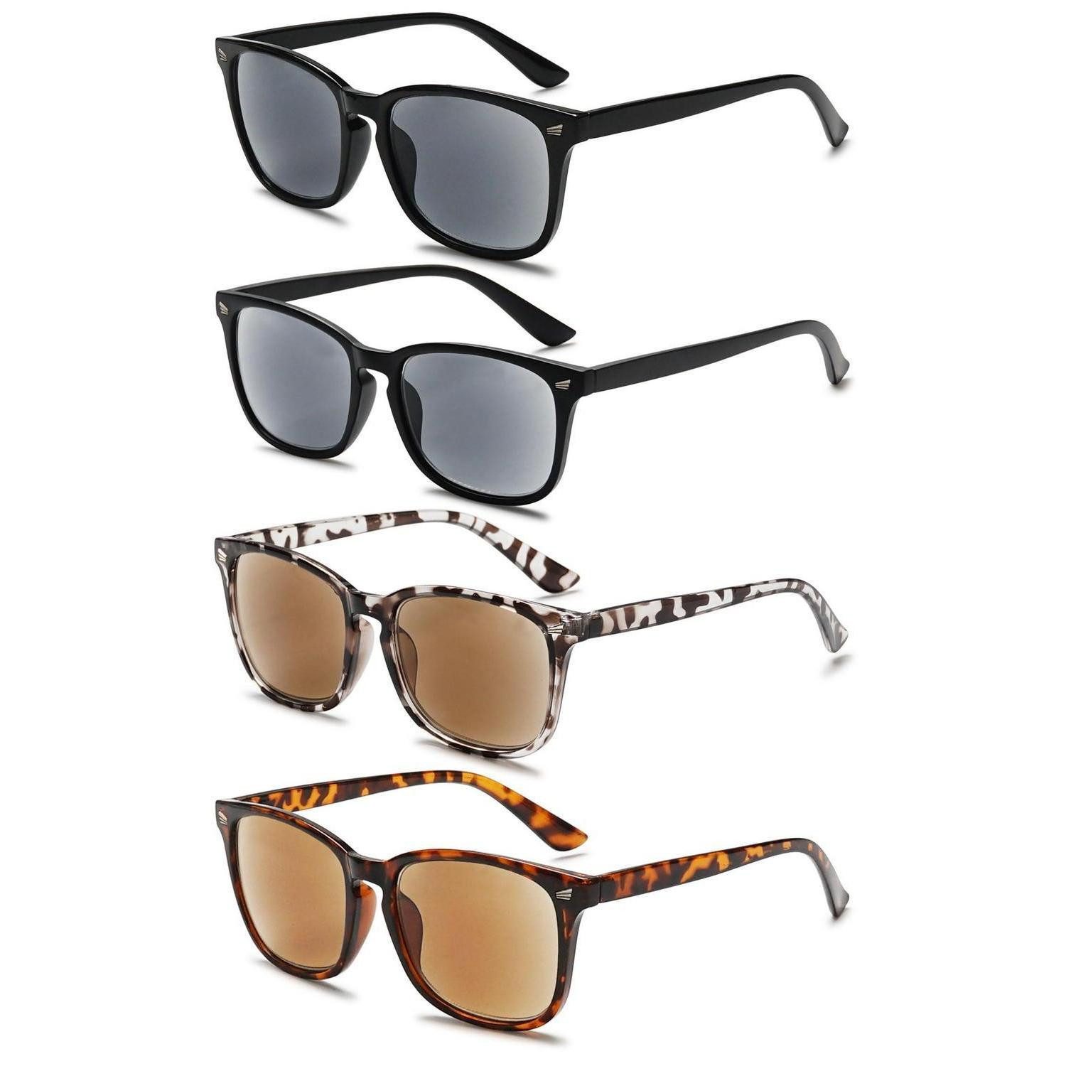 LuxusKollektion Lesebrille Sonnenlesebrille getönt 3.0 x 4er Set