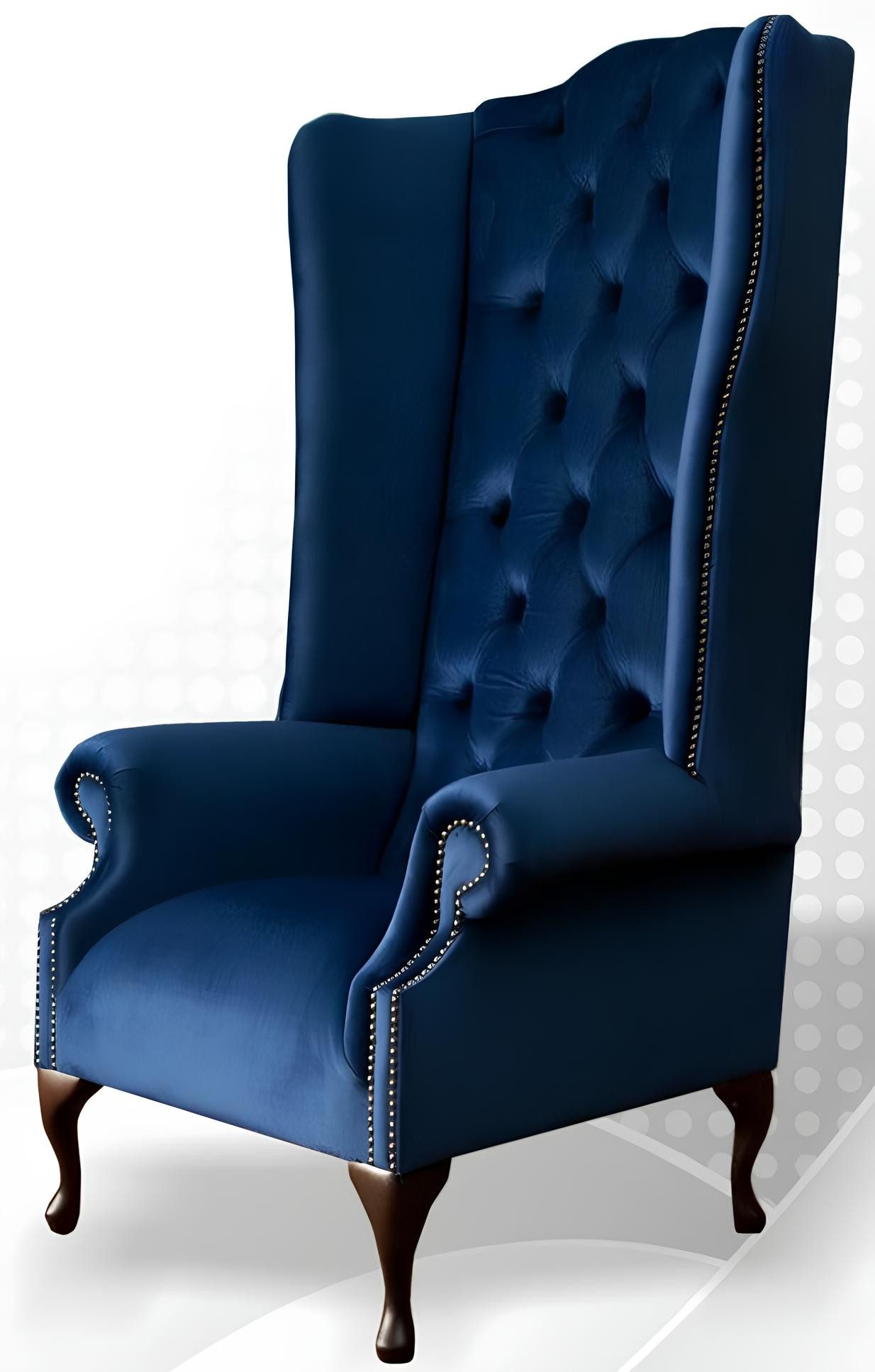 Xlmoebel Ohrensessel Samt Lounge-Sessel im Chesterfield-Stil mit Ohren (1-St., Sessel), Hergestellt in Europa