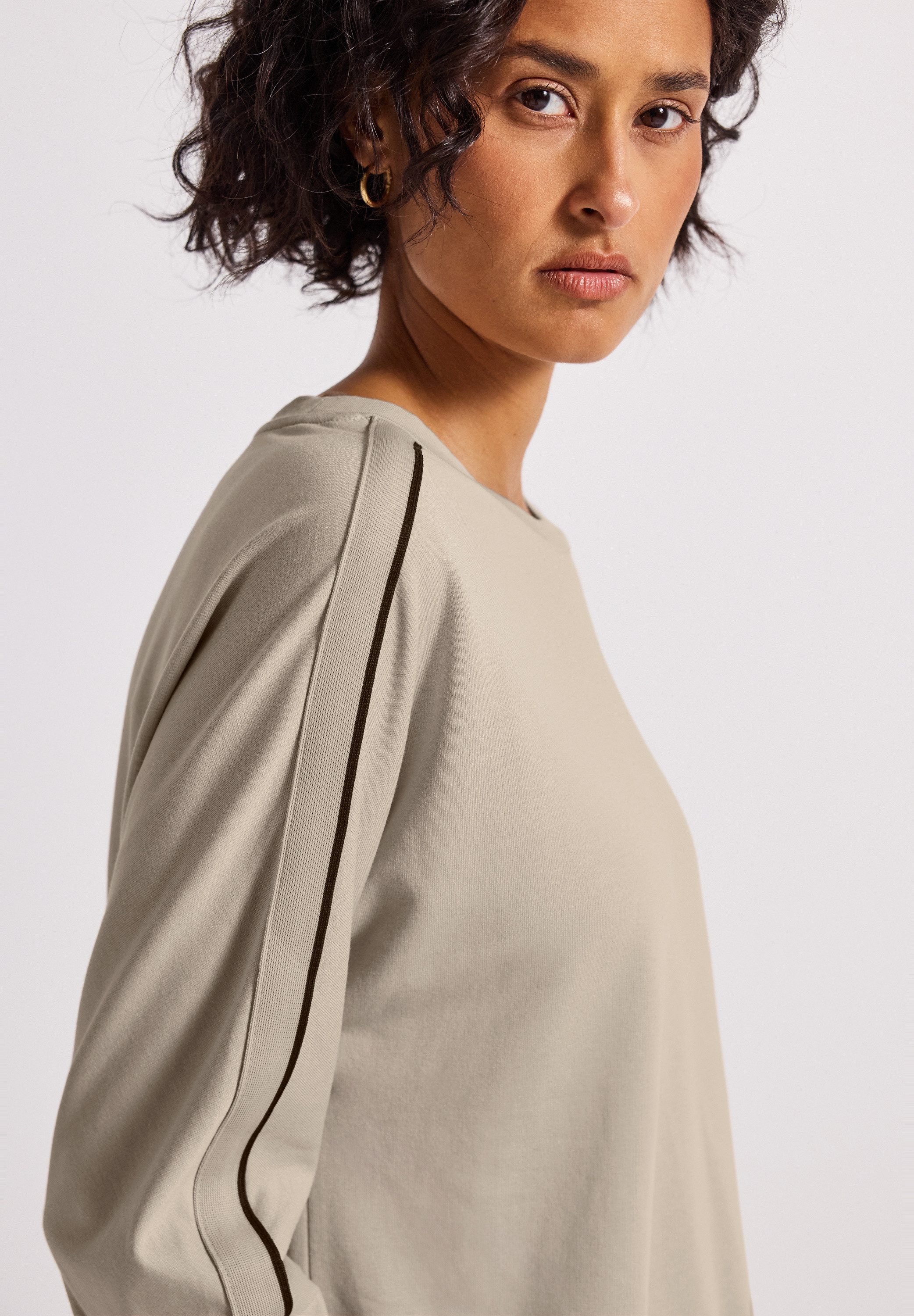 STREET ONE 3/4-Arm-Shirt mit Galonstreifen