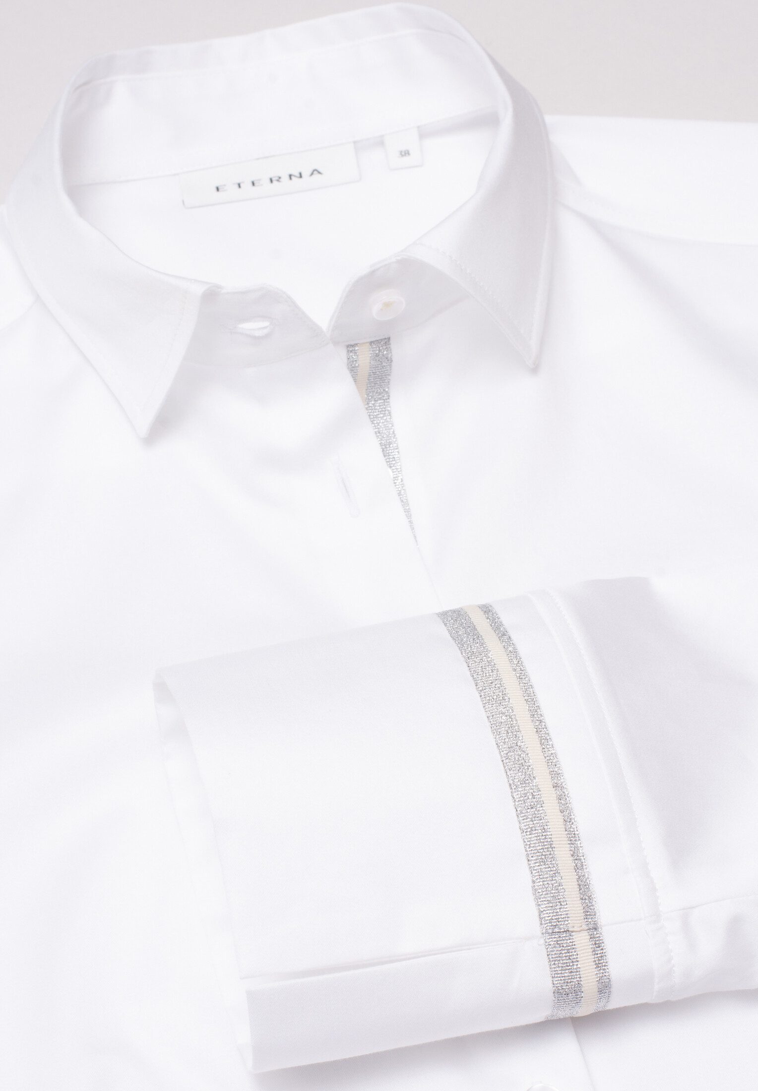 Eterna Blusentop ETERNA REGULAR FIT Langarm Bluse weiß 5585-00-D928