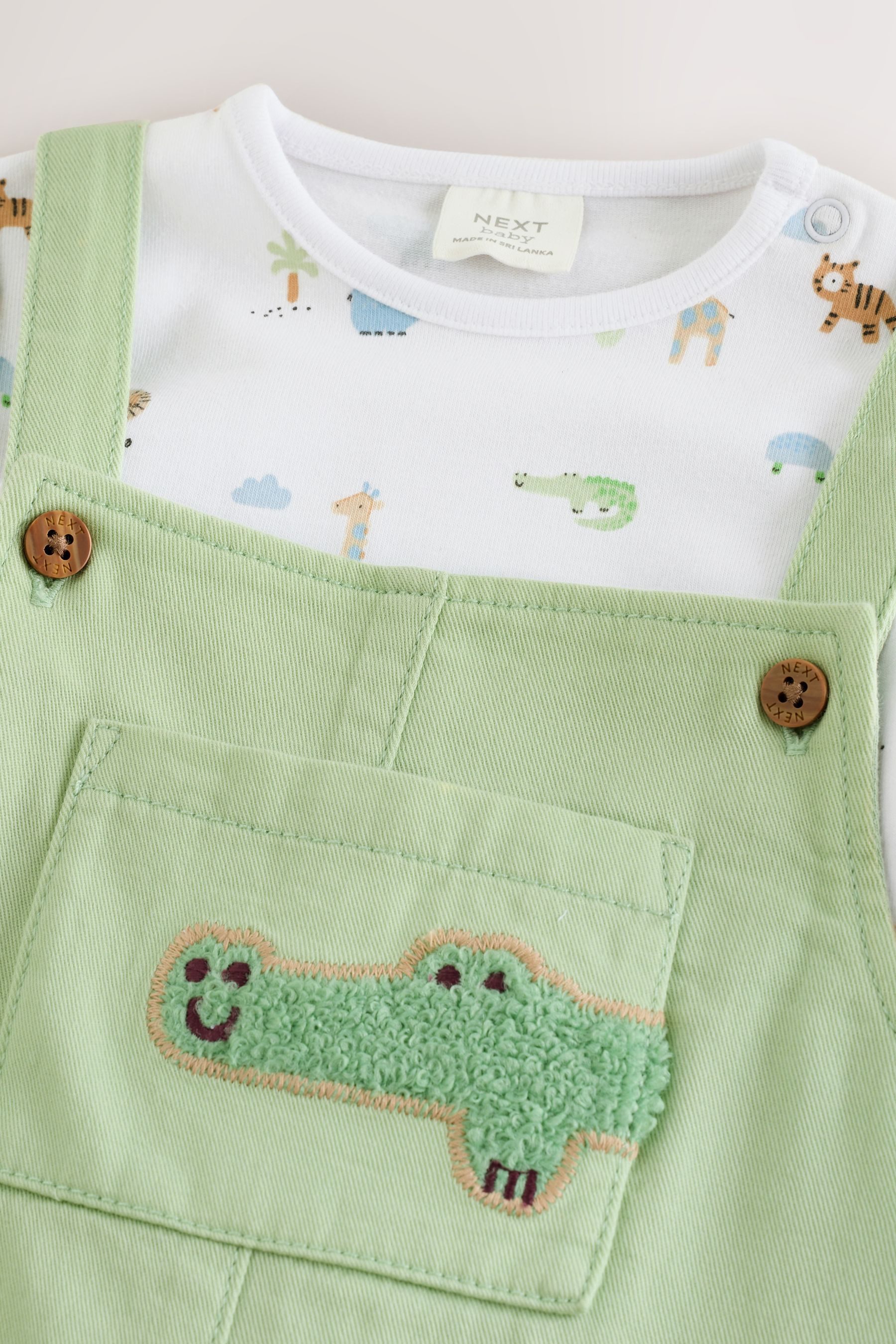 Next Body & Hose Twill-Latzhose und Bodysuit für Babys im Set (2-tlg)