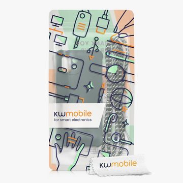 kwmobile Handyhülle Hülle für Xiaomi 11 Lite (5G) NE / Mi 11 Lite (5G), mit Metall Kette zum Umhängen - Silikon Handy Cover Case Schutzhülle