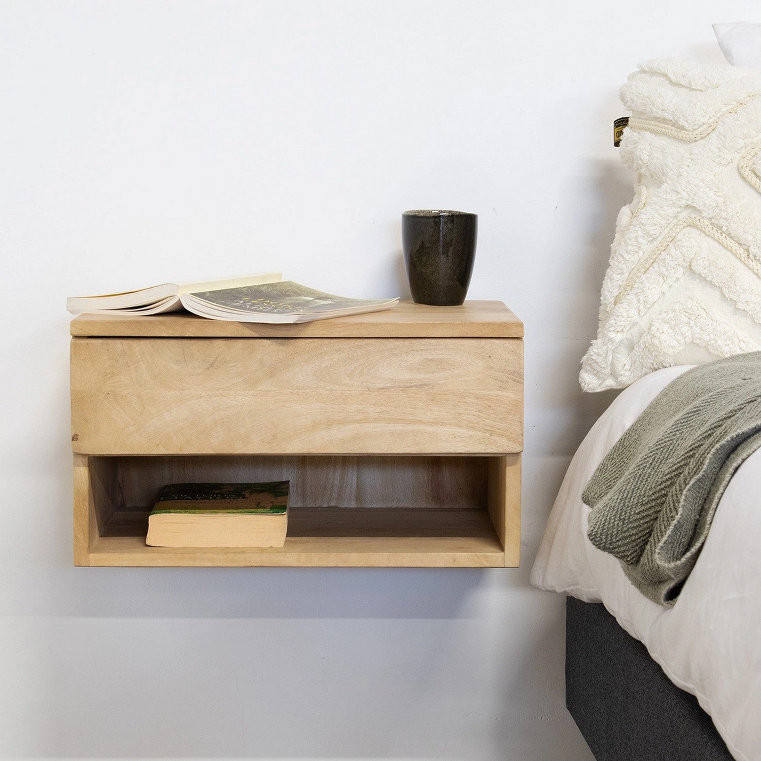 LEVEN Lifestyle Nachtschrank LESSA mit 1 Schublade und Ablagefach hängend s günstig online kaufen