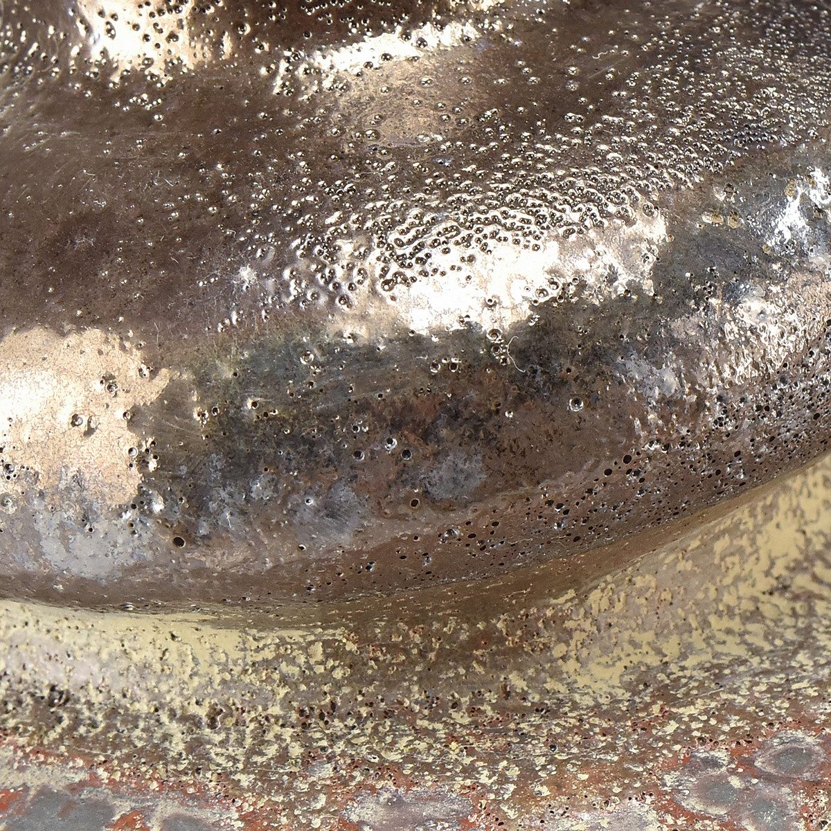Florists Products Übertopf Keramik Vase Metallic-Look Vintage Design Dekovase 19x18x16cm