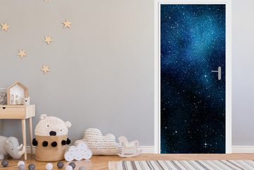MuchoWow Türtapete Galaxie - Nacht - Milchstraße, Matt, bedruckt, (1 St), Selbstklebende Tapete, Folie für Möbel, 75x205 cm