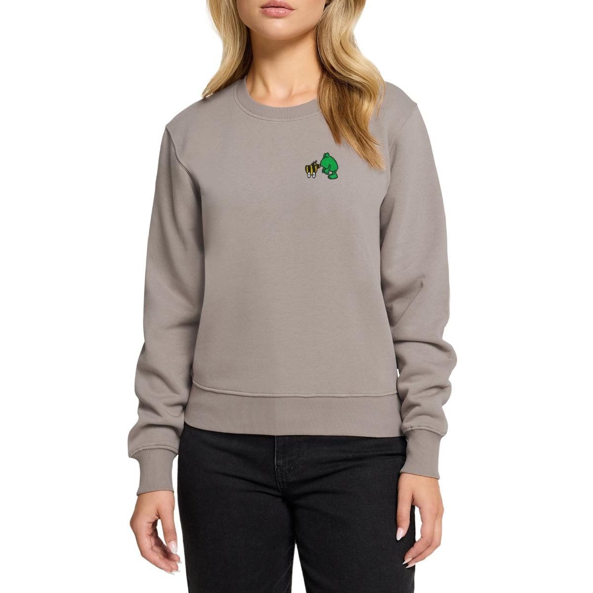Sweatshirt Janosch Frosch & Tigerente Kuss Stick Damen Premium Pullover