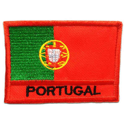 Catch the Patch Aufnäher Bügelbild, Aufbügler, Applikationen, Patches, Flicken, zum aufbügeln, Polyester, Portugal Flagge Fahne - Größe: 7.5 x 5.3 cm