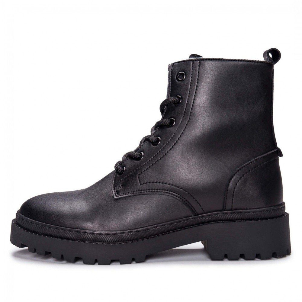 NAE Vegan Shoes Kane Black, gefütterter Boot, vegane Stiefel Stiefel