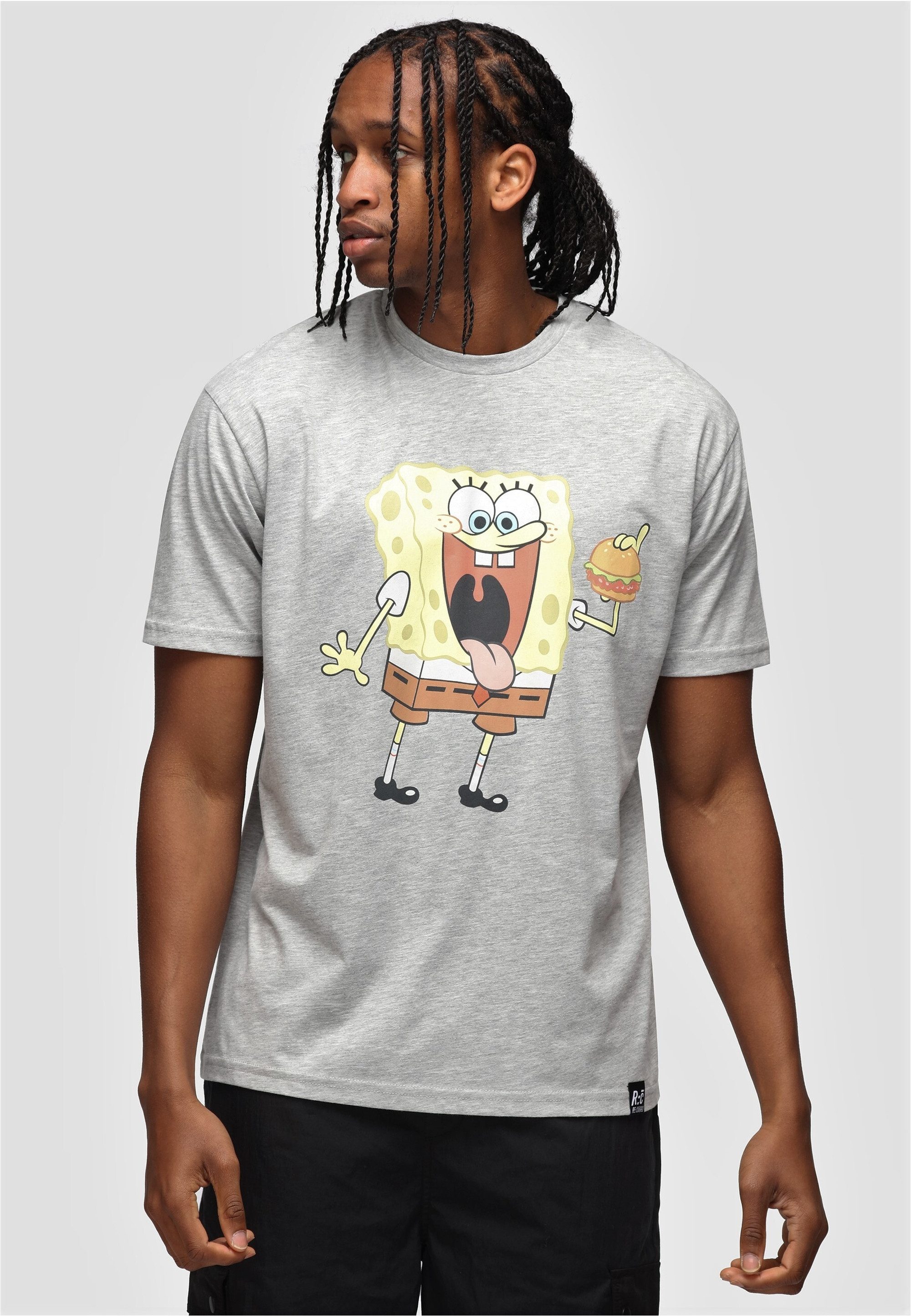 Recovered T-Shirt SpongeBob Eating Burger Relaxed (1-tlg) mit lustigem Spongebob-Print