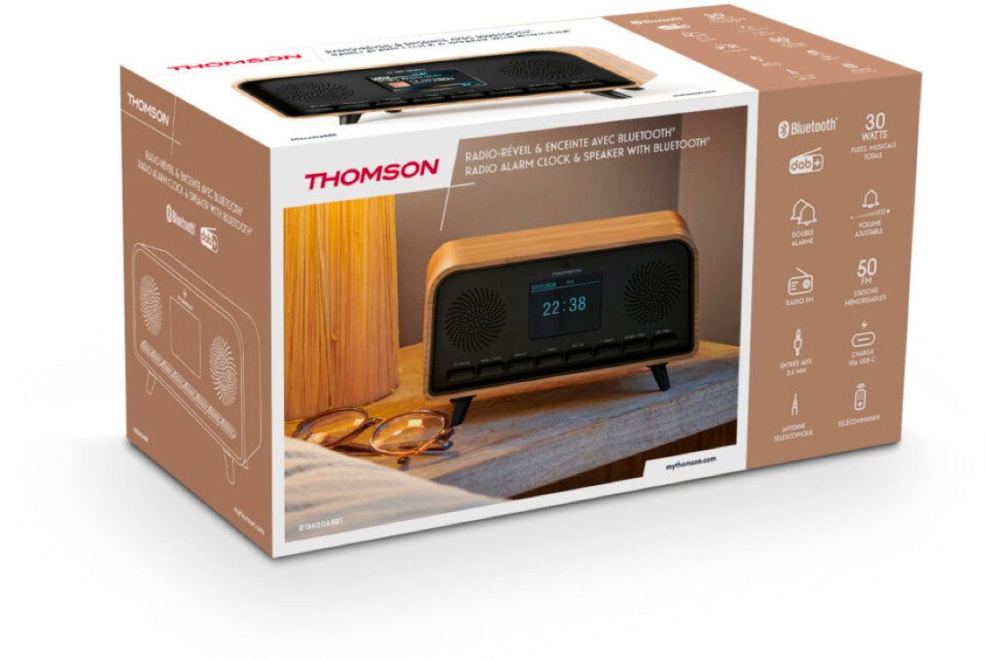 Thomson Radiowecker Bluetooth Radiowecker Lautsprecher RT850DABBT Retro DAB TH389708