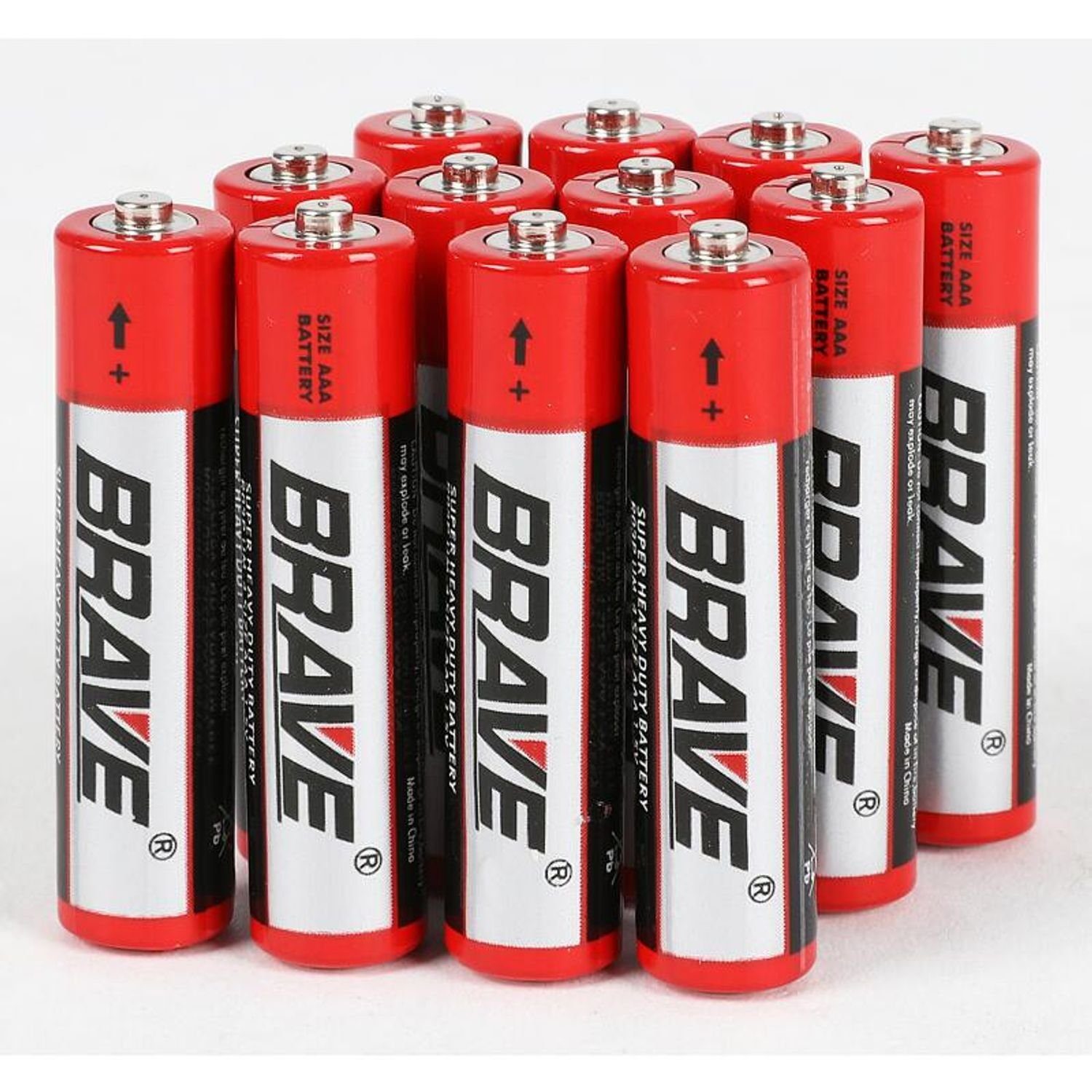BURI 80x 12er-Packung Brave Batterien AAA R03P UM-4 1,5V Großpackung Batterie, (960 St) | Batterien