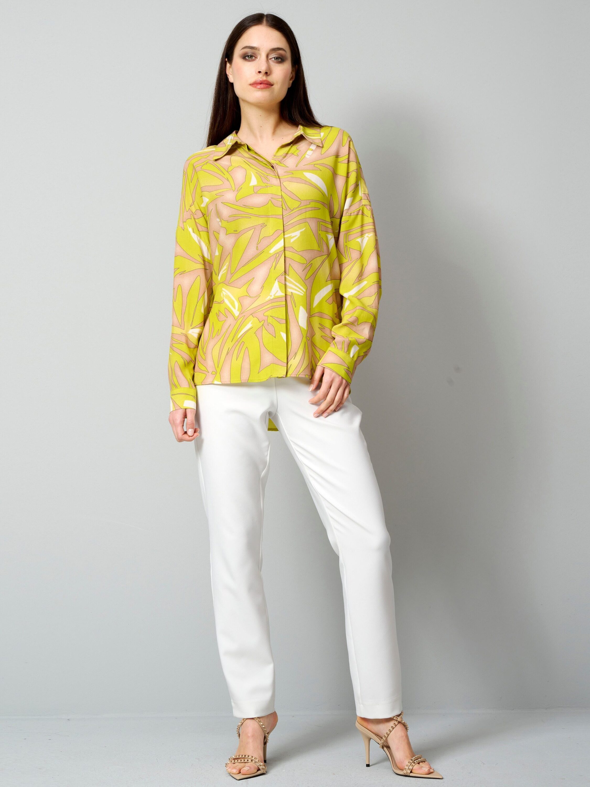 Alba Moda Hemdbluse Druckbluse in grafischem Dessin