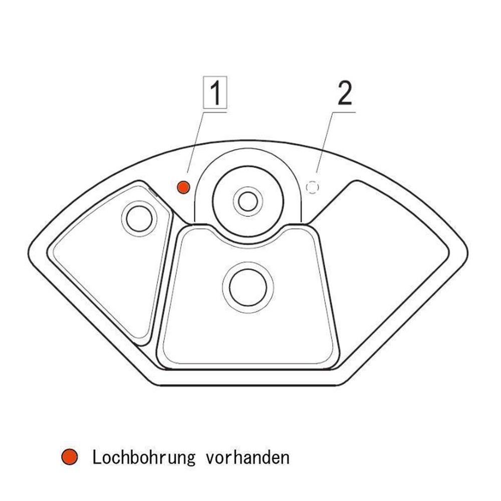 Villeroy & Boch Weiß Einbauspüle R1 Classicline Eck, Boch Solo Küchenspüle alpin Villeroy 107,5/60 (glänzend) & cm